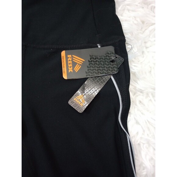 RBX Womens Black Leggings Capri Leg Sz Small Coin Pocket - Picture 8 of 10